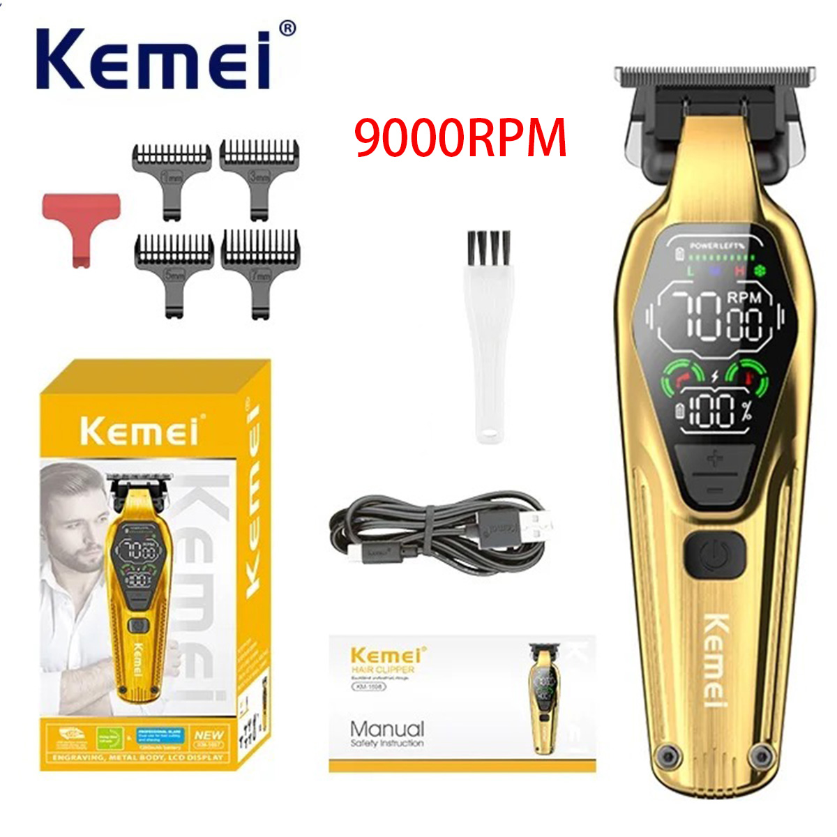 Men'S Grooming Haircut - Kemei Mens Hair Clippers Professional Hair