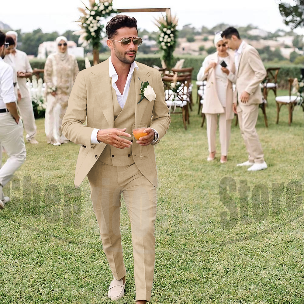 Summer Linen Men Suits 3 Piece – Men'S Grooming Daily Bewertung und Preis