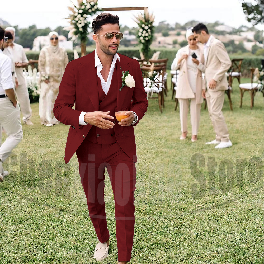 Summer Linen Men Suits 3 Piece – Men'S Grooming Daily Bewertung und Preis