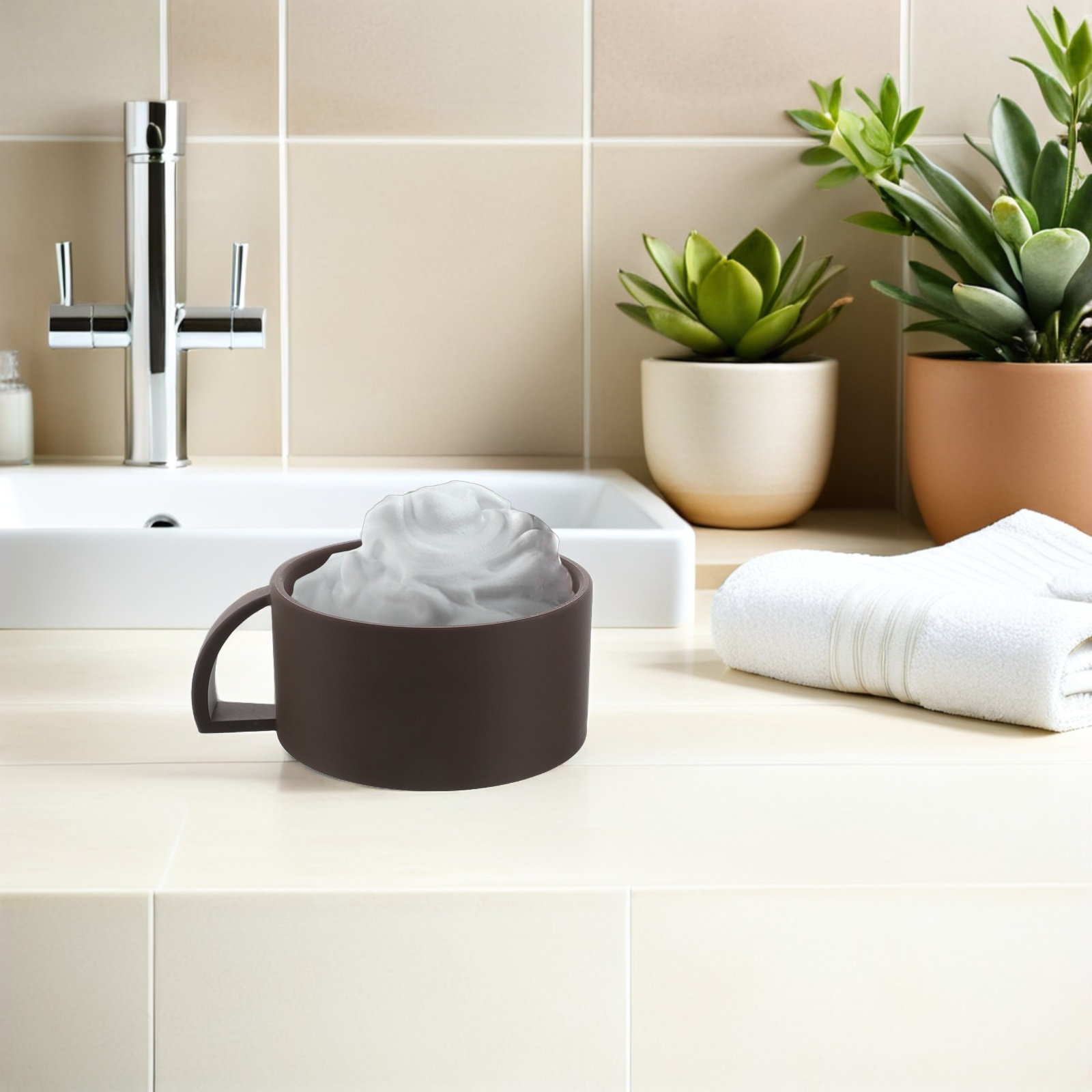 Shaving Bowl for Men Brown Wid – Men'S Grooming Daily Bewertung und Preis