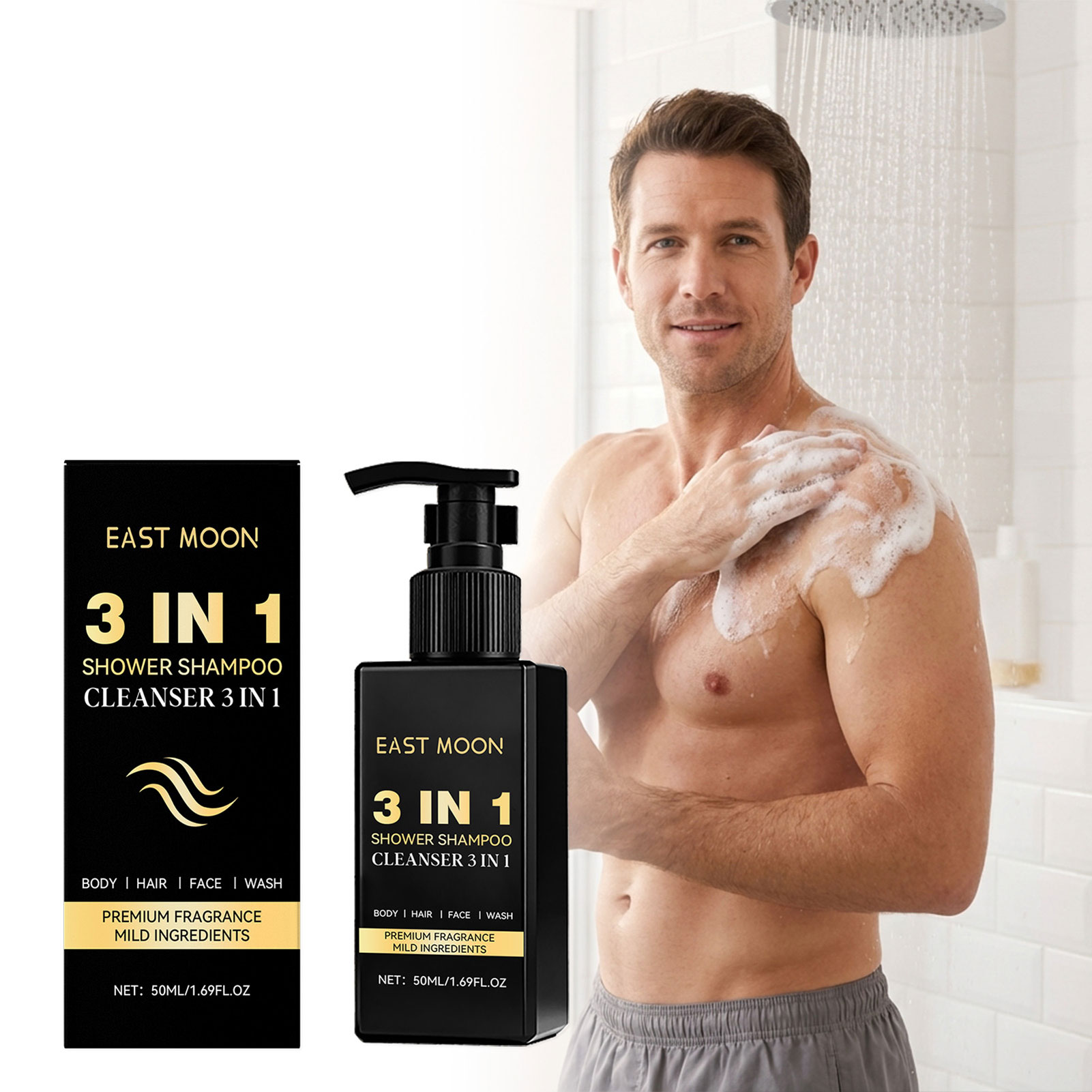 50ml 3 In 1 Shampoo Face Clean – Face Wash Mens Bewertung und Preis
