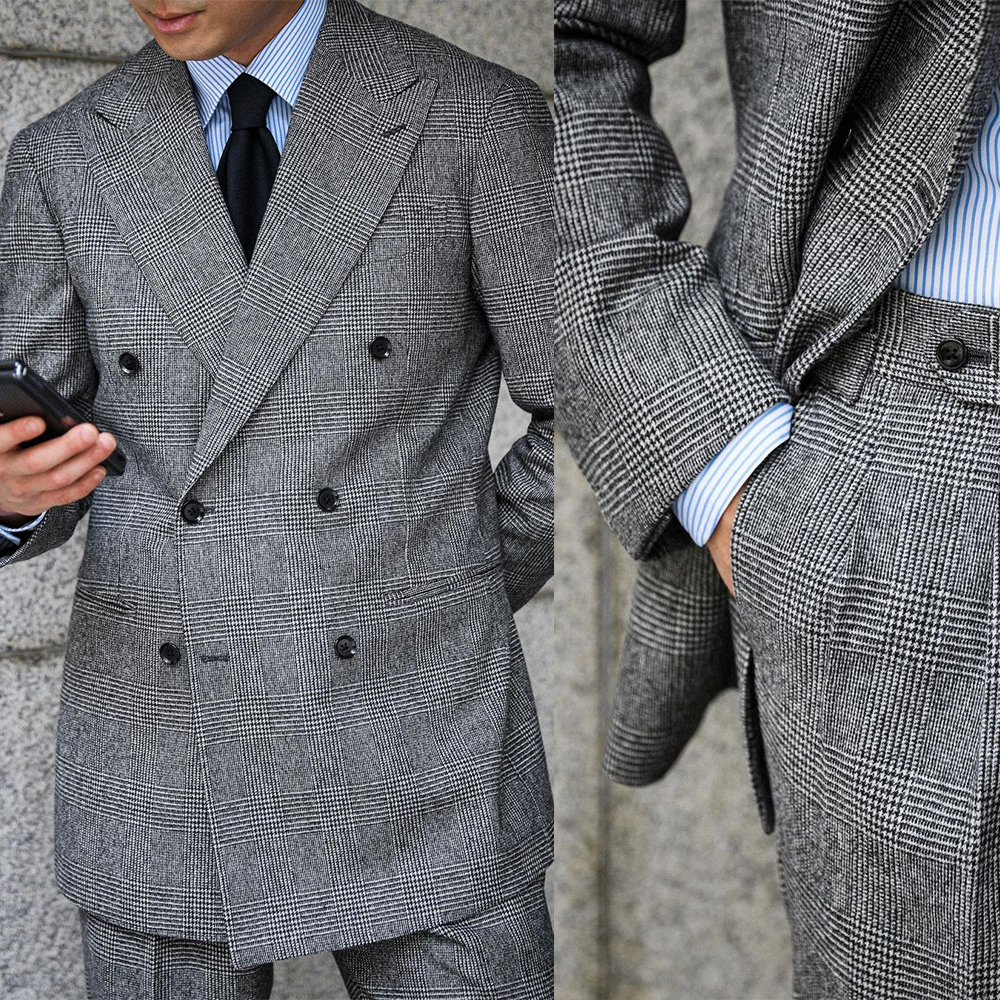 Business Plaid Men Suit 2 Piec – Men'S Grooming Daily Bewertung und Preis