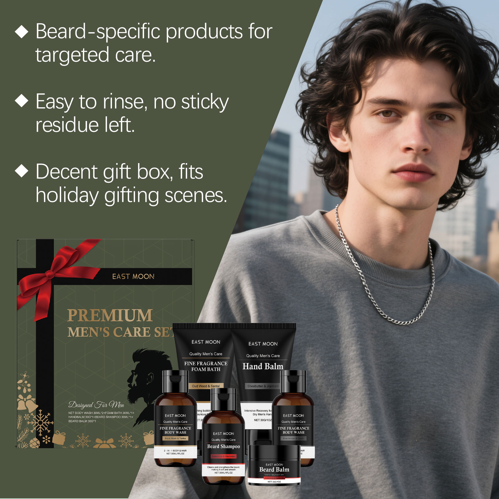 Men's Personal Care Set Beard  – Face Wash Mens Bewertung und Preis
