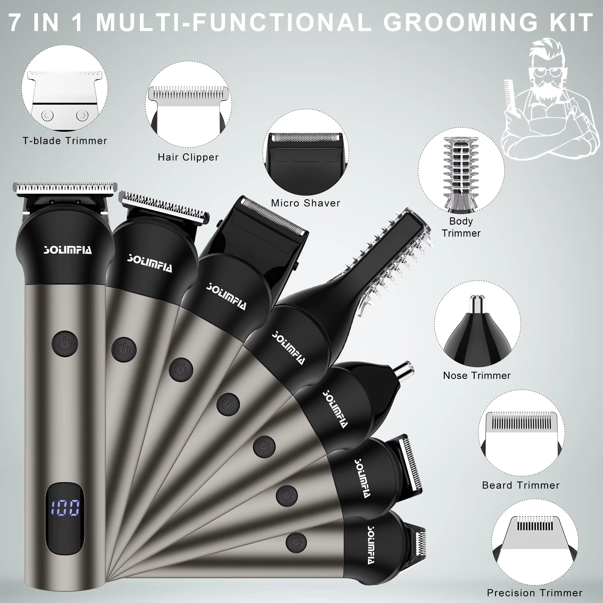 SOLIMPIA 7-in-1 Electric Hair  – Men'S Grooming Guide Bewertung und Preis