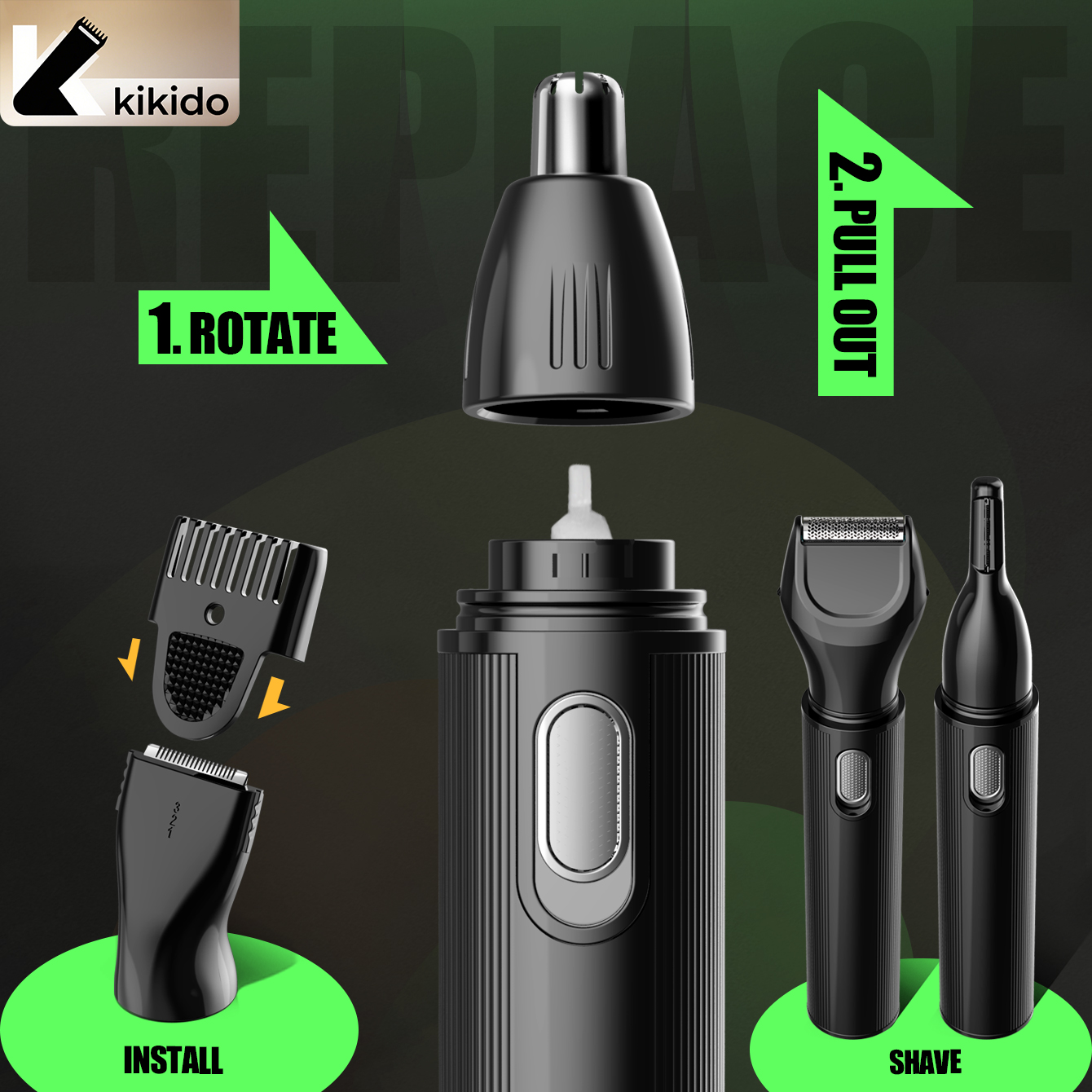 KIKIDO 4 in 1 Nose Hair Trimme – Grooming Men'S Eyebrows Bewertung und Preis